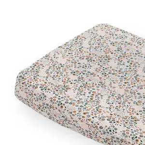 Cotton Muslin Changing Pad Cover - Pressed Petals