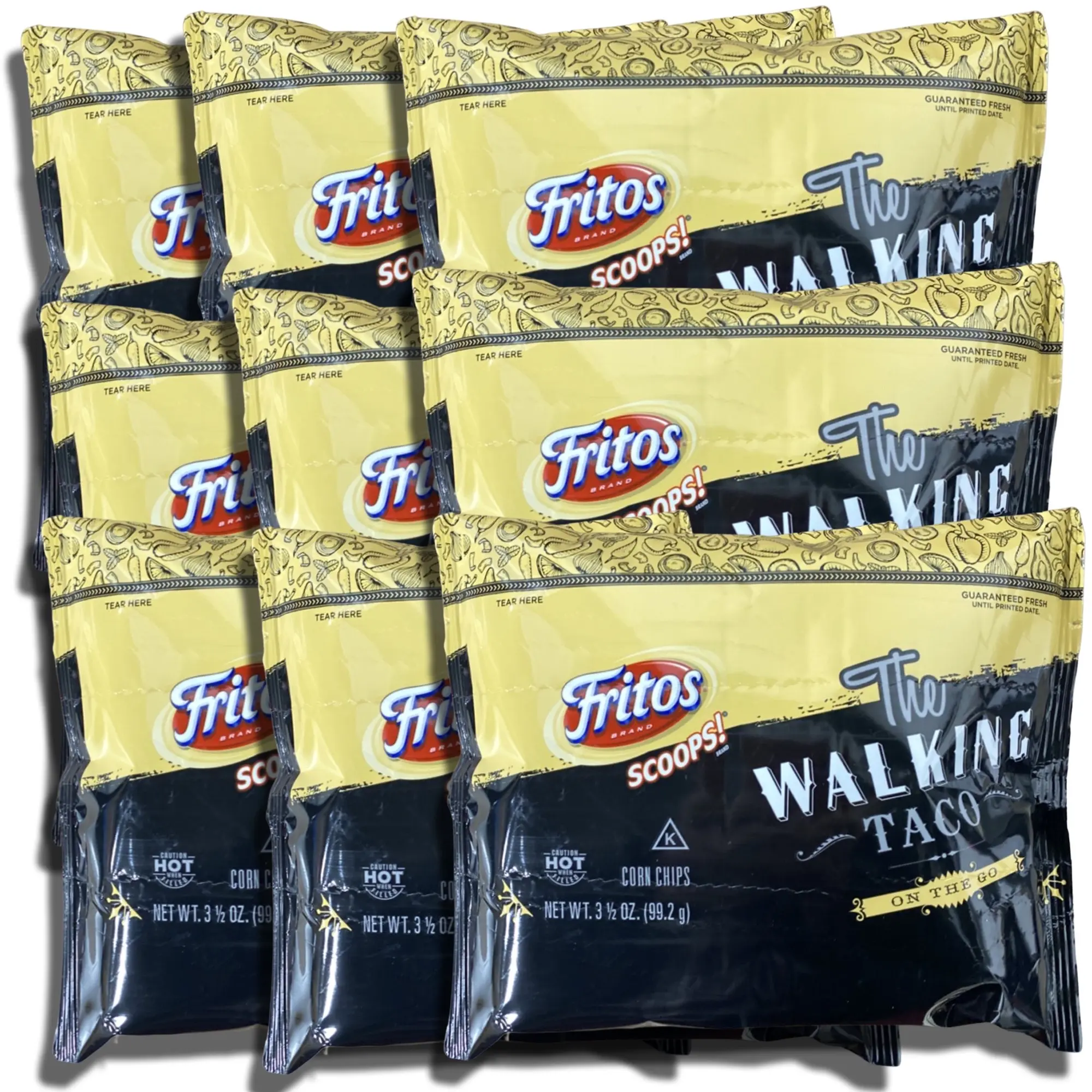 Fritos Walking Taco Kits Corn Chip Scoops   3.5 Oz Bags | Value Pack of 9