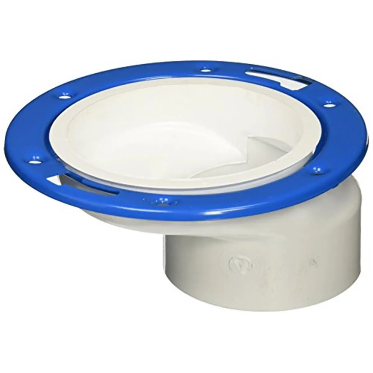 212 MAIN PVC Offset Closet Flange (Charlotte Pipe & Foundry 00820 0600HA), 4x3" Size, Solvent Weld Toilet Mount with Adjustable Metal Ring, Adjustable Rings for Boating Water Sports