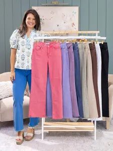 Zenana Acid Washed Frayed Raw Hem Straight Wide Pants | S-XL