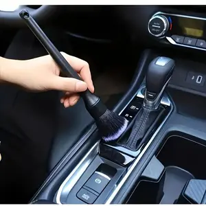 Car interior detail brush, household cleaning and dusting brush, computer keyboard and jewelry dusting and cleaning brush, soft bristle cleaning brush, dusting brush, car interior cleaning tools, car detail brush, car dashboard dusting brush, battery-free