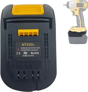 Alian MT20DL Battery Adapter for DeWalt 20V Cordless Power Multitool,Convert for Makita 18V Li-ion Battery BL1430 BL1860 BL1815 to for DeWalt 18V/20V DCB200 Lithium-Ion Battery Adapter