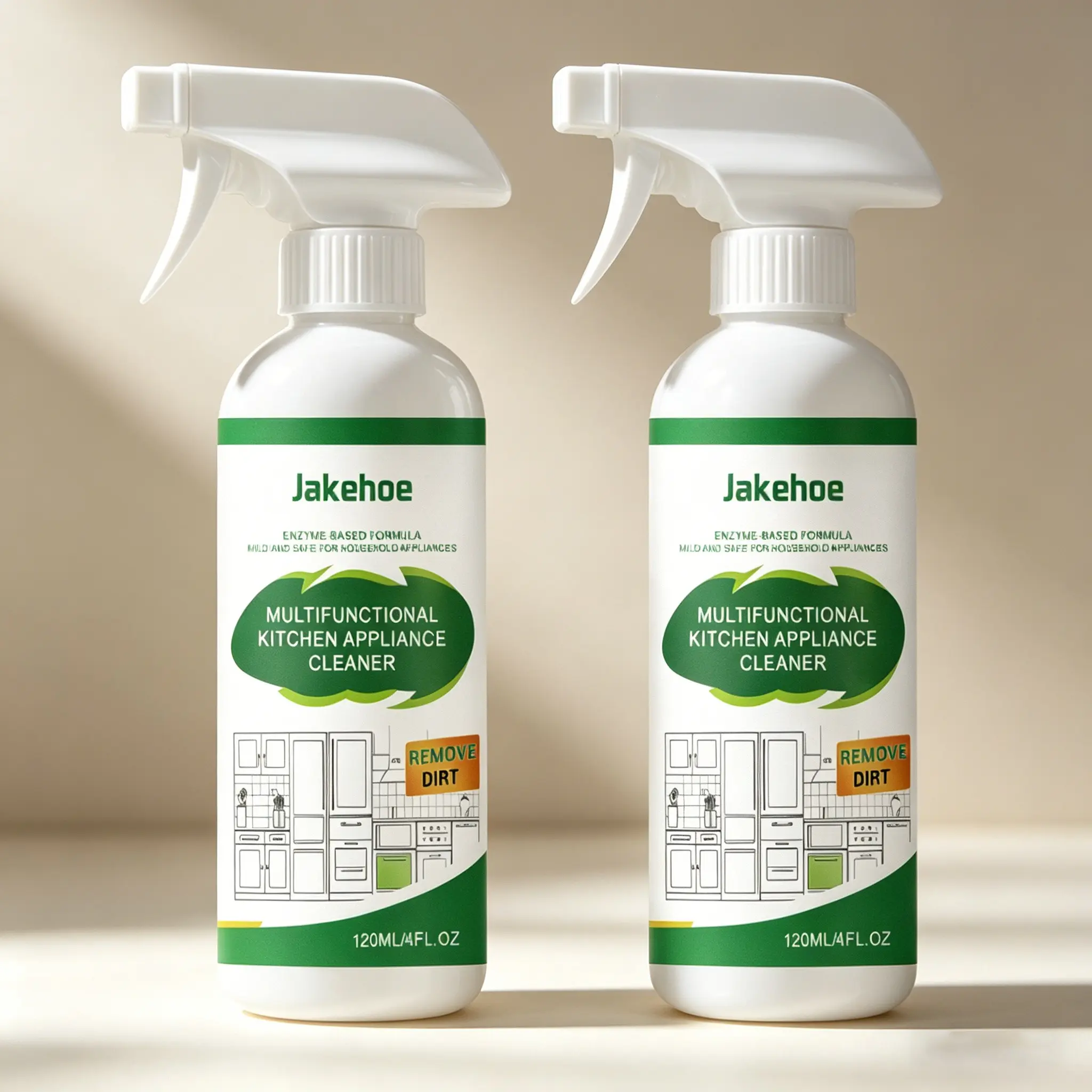 2-Pack Kitchen Appliance Cleaner (120ML*2), Removes Stubborn Oil Stains, Gentle on Hands,Clean Oil Stains And Grease On The Range Hood And Stove, Multi-Use Degreaser Spray, Kitchen Cleaning Spray, Grease Dirt Remover
