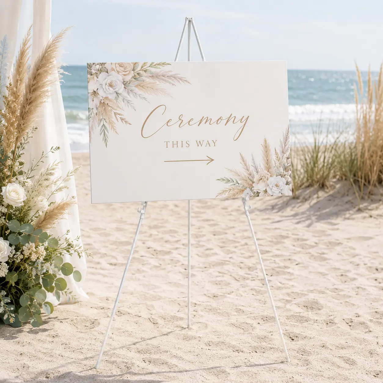 Heavy Duty Metal-Rubber Tripod Easel Stand, Single Unit Portable Fast-Folding Display Rack with Anti-Slip Pads for Event Signage, Height-Adjustable Home Organizer for Wedding & Party Decor
