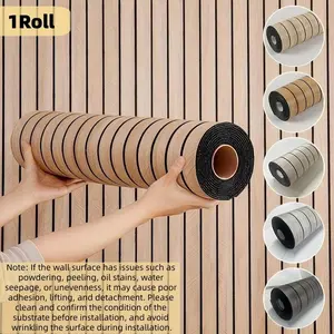 1 Roll 3D Wood Grain Wall Panel, Self-Adhesive Backing, Waterproof, Removable and Reusable, Textured Design, Easy Clean and Install, Home Decor, Self Adhesive Wallpaper