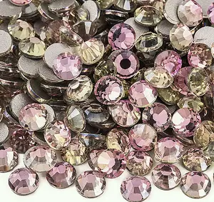 Champagne Pink Glass Rhinestones