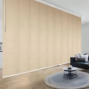 Flax Gold 10-Panel Panel Track 120"-218"W, Panel width 23.5" - 100% BLACKOUT