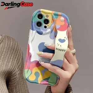 Darlingcase Luxury Liquid Silicone Wrist Strap Case for iPhone 17, Creative Anti-drop Portable Full Protection Cover