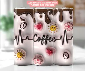 Coffee Lifeline - 20 oz Tumbler Sublimation Transfer