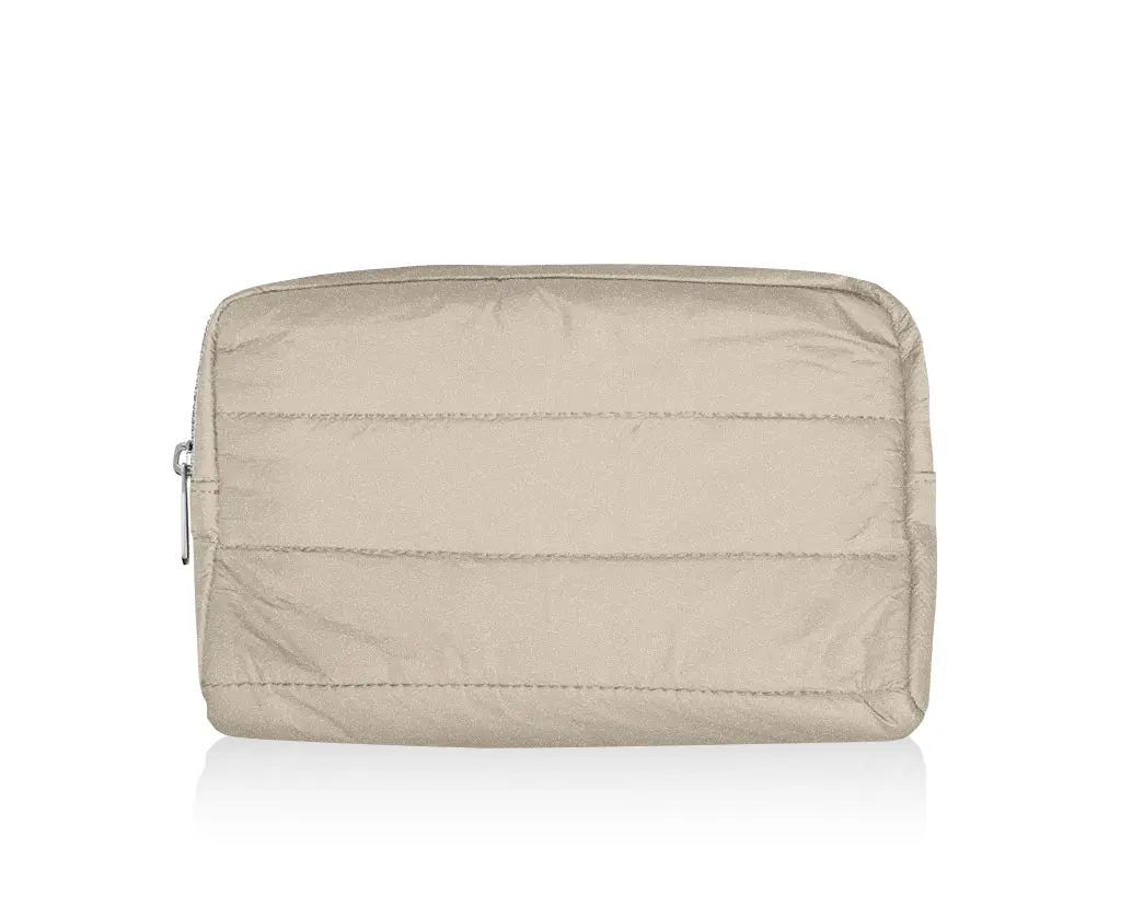 Mini Convertible Clutch Bag - Shimmer Beige