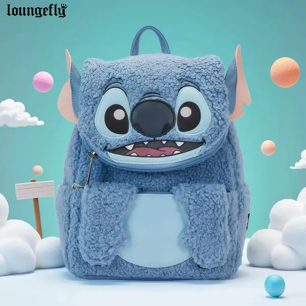 LF x Disney Stitch Plush Mini Backpack Cute Cartoon for Women