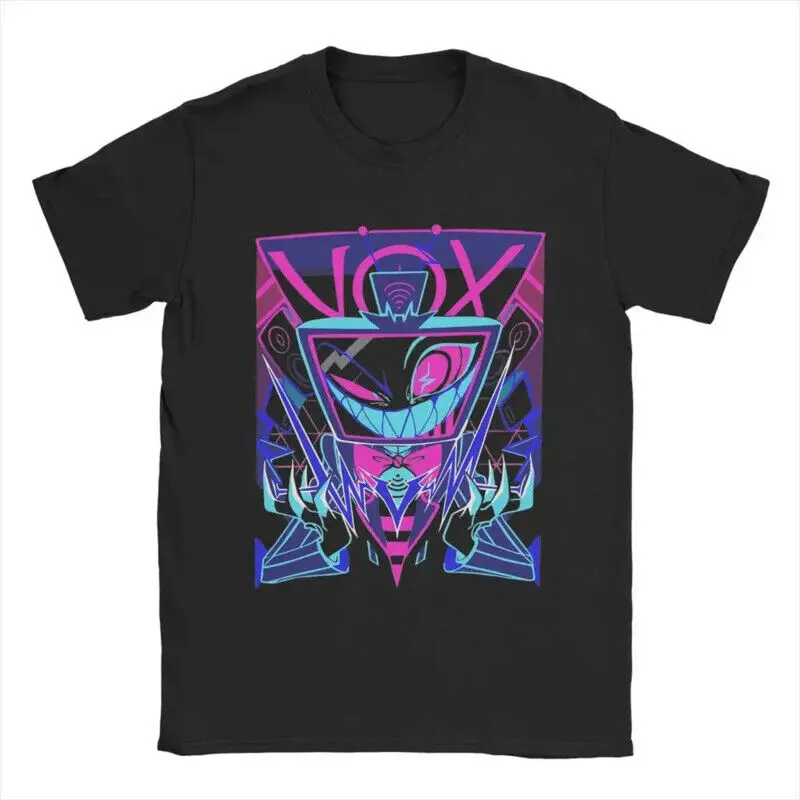 Vox hazbins hotels T-shirt for men awesome cotton tees o neck short sleeve t shi Crewneck Classic