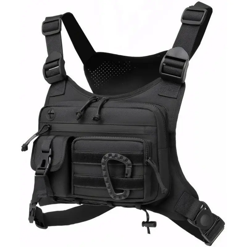 Men's Tactical Chest Pack, Outdoor Tactical Vest, Multifunctional Waterproof Backpack, Ideal for Hiking, Cycling, Travel, Tactical Equipment, Gear