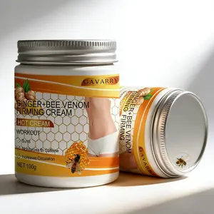 100g Ginger Firming Cream - Bee Venom Cream Contains Ginger & Aloe Vera, Ideal for Abdomen, Arms, Legs, Enhances Skin Firmness, Moisturizers, Moisture, Moisturizing