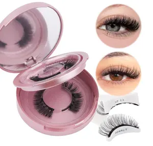 2 Pairs Reusable Magnetic Eyelash Extension - K1+K2 Style - Natural Magnetic False Lash Extensions with Applicator Kit - Cosmetic Pack