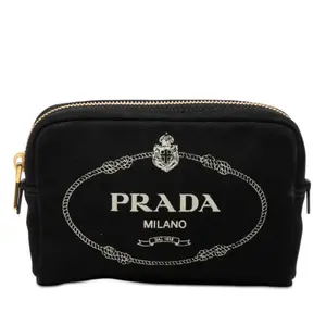 Pre-owned PRADA Canvas Small Leather Goods Canapa Pouch