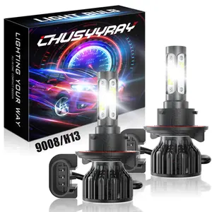 Auto Accessories H13 LED Headlight Bulbs for Dodge Ram 1500 2500 3500 2006-2012 High Low Beam Kit Higher Brightness Save Driving Automotive Vehicle