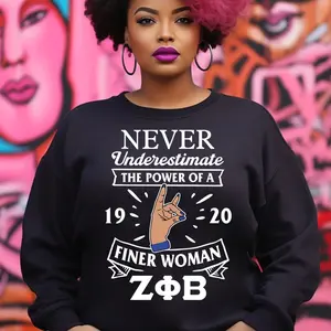 Zeta Phi Beta Sweatshirt. Zeta 1920 Sweatshirt. Zetas, ZPhiB, Finer Women.