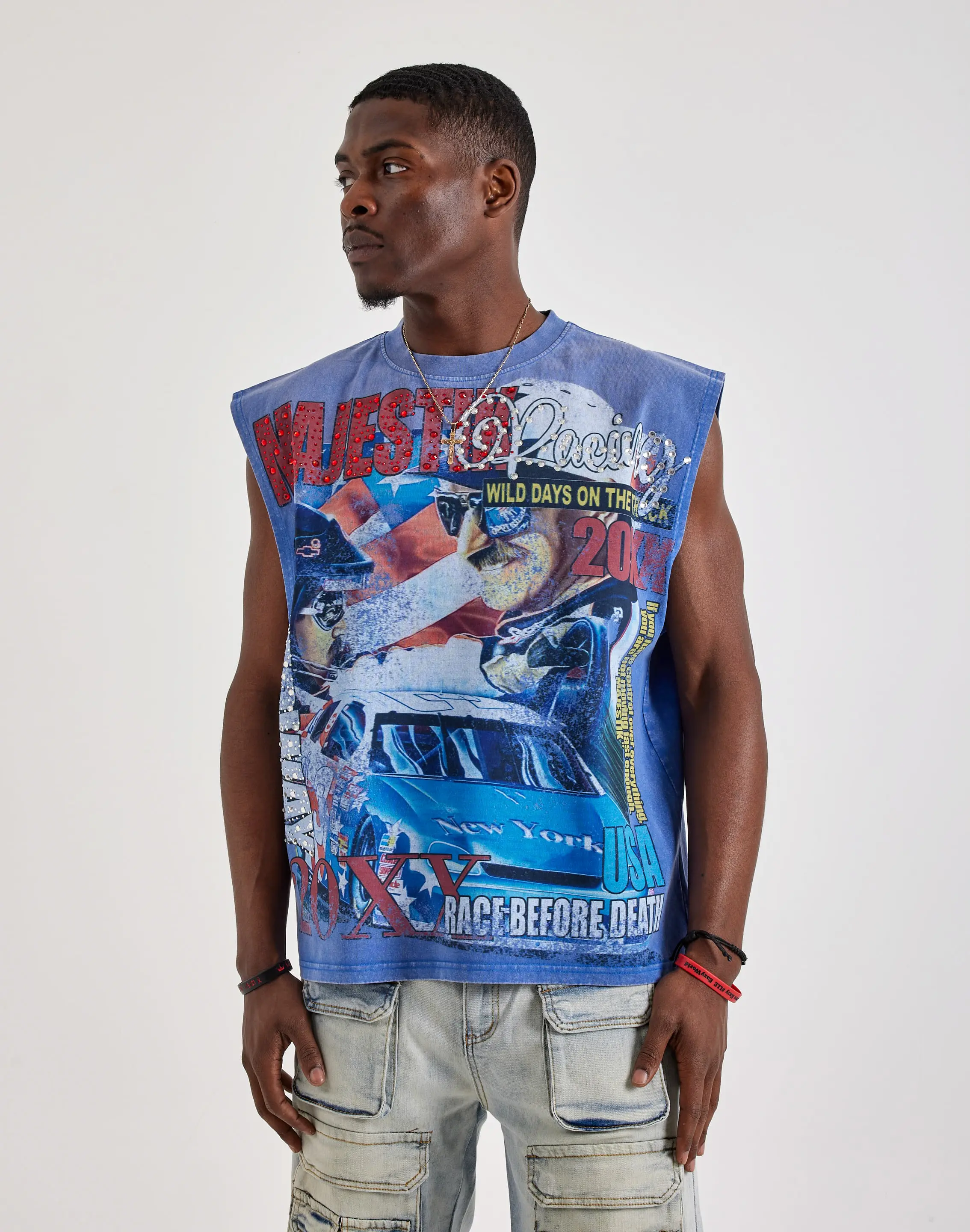 Mens Majestik Speedway Dream Sleeveless Tee