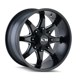 ION Type 181 17x9 / 5x114.3 BP / -12mm Offset / 87mm Hub Satin Black/Milled Spokes Wheel