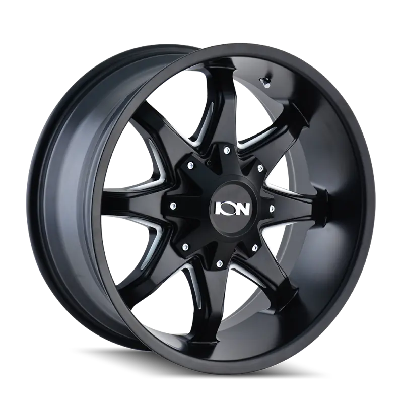 ION Type 181 17x9 / 5x114.3 BP / -12mm Offset / 87mm Hub Satin Black/Milled Spokes Wheel