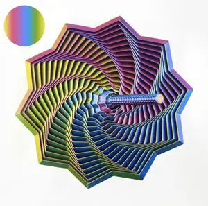 3D Printed Expanded Sensory Fidget Star, New Stress Relief Sensory Whirling Spiral with Handle, Very Satisfying Sight and Sound with Hypnotizing Visual Fidget Toy