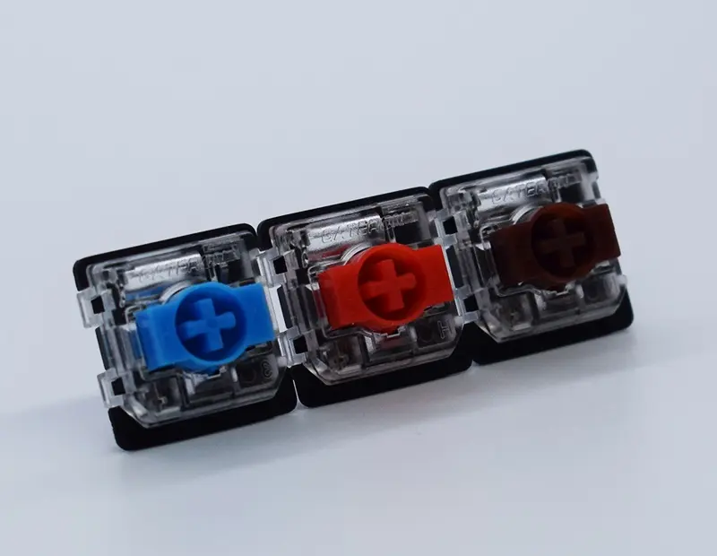 GATERON KS-33 Low Profile 2.0 Typing Keyboard Switches, 3-Pin Structure with Black Bottom, Factory Pre-Lubed, 12.2mm Compact Form, SMD LED Support, Simplified Compatibility with Low Profile MX Mechanical Keyboards, Red (110PCS) for DIY Enthusiasts