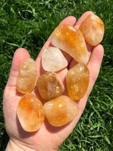 Citrine (Treated) Tumbled Crystal - Polished Citrine Tumbled Stone