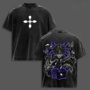 Chrollo Lucilfer T-Shirt, Phantom Troupe Anime Tee, Hunter x Hunter Inspired Vintage Washed Oversize Shirt, Streetwear Graphic Top, Unisex Heavyweight Cotton Tee, Casual Manga Shirt, Gift for Anime Fans