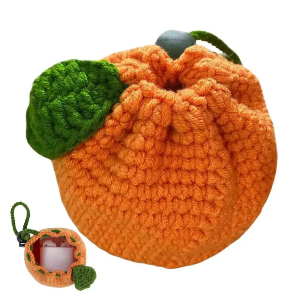 Cute Tangerine Fashion Knitted Pouch/Purse