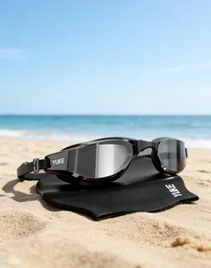 YUKE Prescription Mirrored Swim Goggles HD Anti-Fog Unisex Durable Material with Case for Pools Lakes Oceans