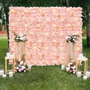 5ftx3.74ft Pink Rose Wall Background Peonies Backdrops for Spring Tea Party Girls Birthday Princess Weeding Bridal Shower Floral Anniversary Ceremony Décor
