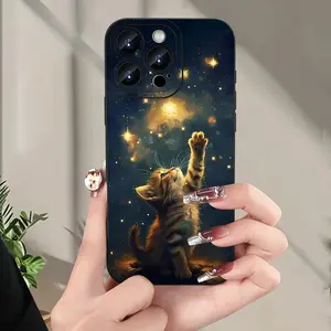 Hot-selling creative cute cat pattern mobile phone case, suitable for iPhone 16/15/14/13/12/11/xs/xr/X/7/8 plus/Pro/Max/mini-creative and fashionable design suitable for both men and women, A gift for friends, family, boyfriend, girlfriend