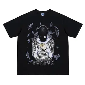 Goodnight Punpun "Punpun Punyama" Vintage Oversized Tee Anime T-shirt 100% Cotton Original Design Men's Top for Fans DTG Printing Menswear Tshirt