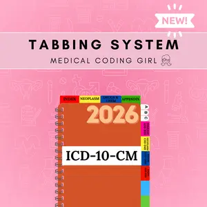 Medical Coding Girl 2026 ICD-10-CM AAPC Tabbing System for Medical Records Planner Notebook Coding Organizer 28 Tabs per Chapter & Main Section
