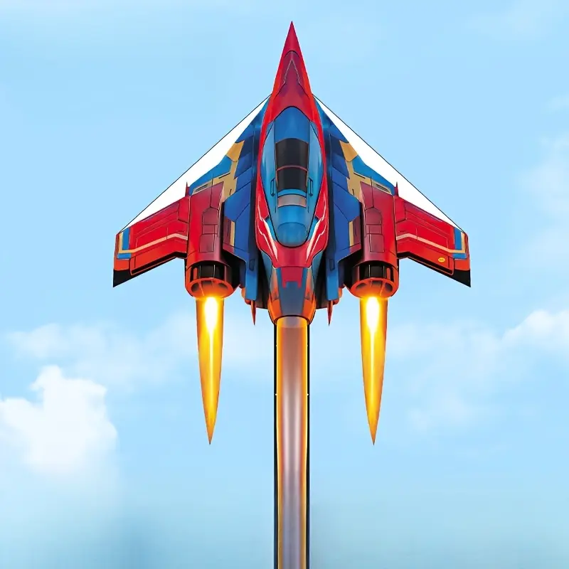 Adult kite; fighter jet kite; airplane kite; bomber kite; colorful kite suitable for outdoor beach park games and entertainment