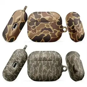 Camo in Bottomland AirPods Case, Drake Old School Duck Hunting Camouflage Design, Protective Cover for Apple AirPods Pro Gen 1/2/3/4, Perfect Gift for Outdoors Enthusiasts