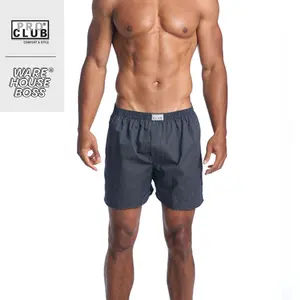 PROCLUB Men's 2 Pcs Classic Woven Boxers PRO CLUB Mixed Colors Comfort Boxer Trunk Short Trunks Casual Functional Underwear Hip Hop Harem