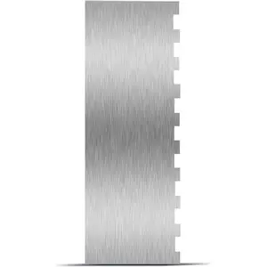 9 Inch Stainless Steel Cake Scraper, Dual Sided Patterned & Stripe Edge Cake Smoother, Frosting Scraper Cake Decorating Comb for Mousse Butter Cream