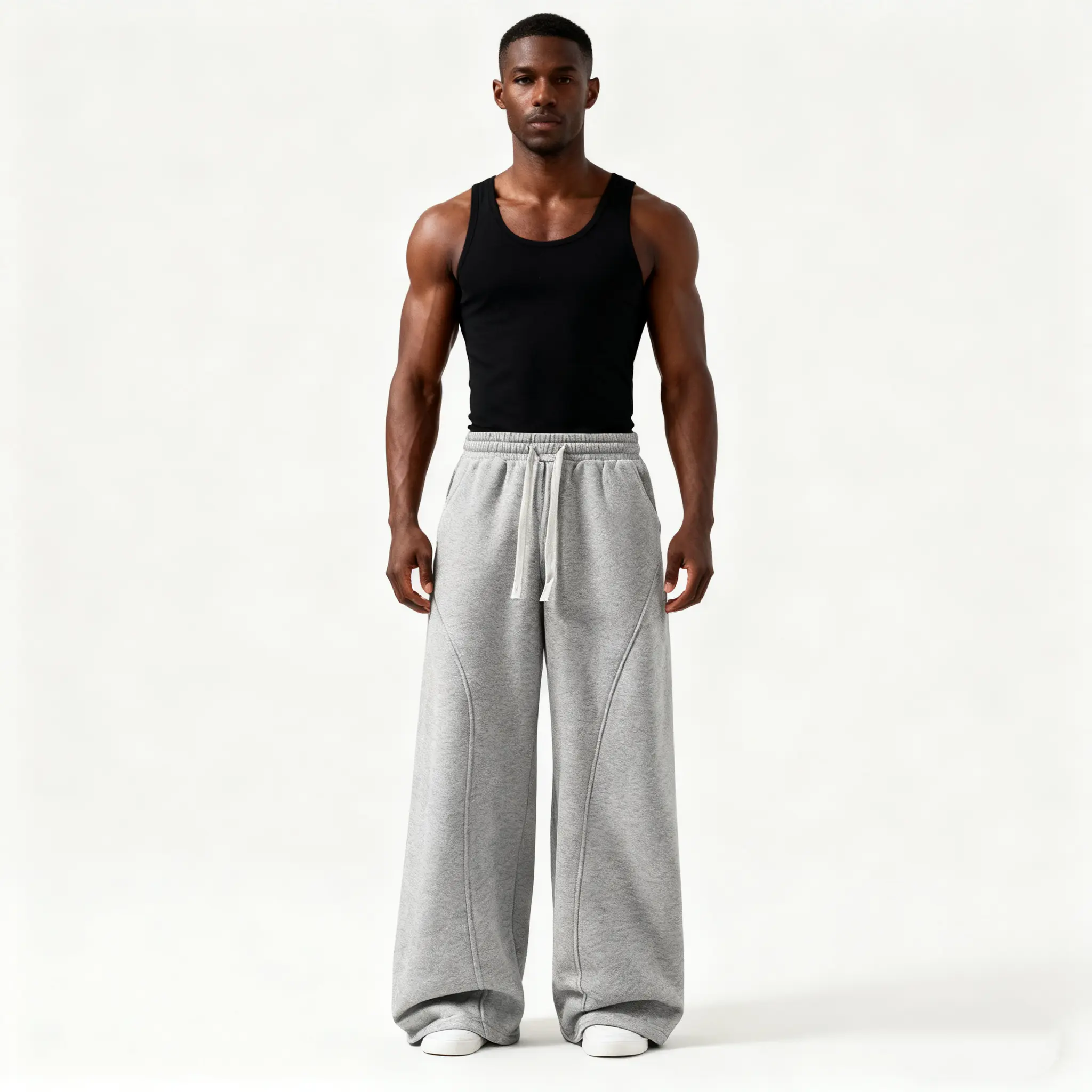 pants men sweatpants Men's Solid Thermal Lined Drawstring WaistPants,Casual Comfy Loose Fitting Trousers for Fall &Winter, Men's Bottoms for Daily Wear, Relaxed Fit, fleece sweatpants，school season