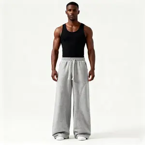 pants men sweatpants Men's Solid Thermal Lined Drawstring WaistPants,Casual Comfy Loose Fitting Trousers for Fall &Winter, Men's Bottoms for Daily Wear, Relaxed Fit, fleece sweatpants，school season