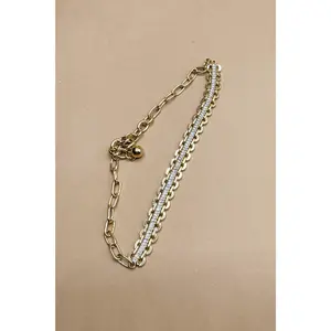 Alicia Gold Chain & Rhinestone Necklace