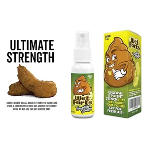 Laughing Smith Wet Farts Potent Stink Spray, Potent Stench, Extra Strong Stink, Hilarious Fun Humor Creative Prank Gift Gag Gifts & Pranks, Prank Tools for Adults or Kids, Prank Props, Non Toxic, Stinky, Smells Like Bad Gas