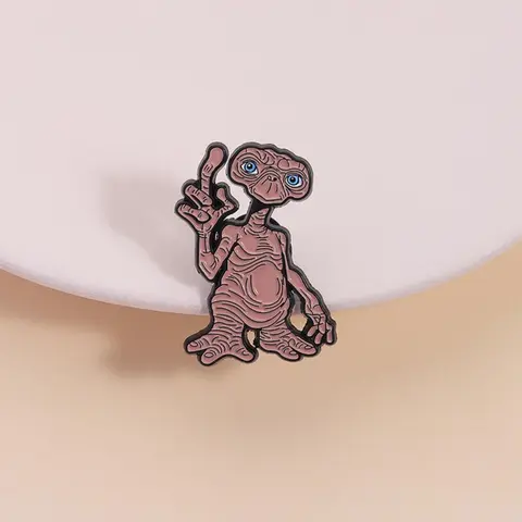 Cartoon Alien Design Brooch Pins, Cute Enamel Pin, Fashion Accessories Alloy Badge for Daily Clothing Decor, Trendy All-match & Exquisite Brooch for Birthday Gift