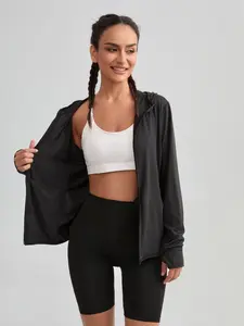 Women's Upf50+ Ultra-Thin Sun Protection Jacket, Long Sleeve UV Blocking Single Layer Skin Windbreaker, Breathable Outdoor Sports Coat
