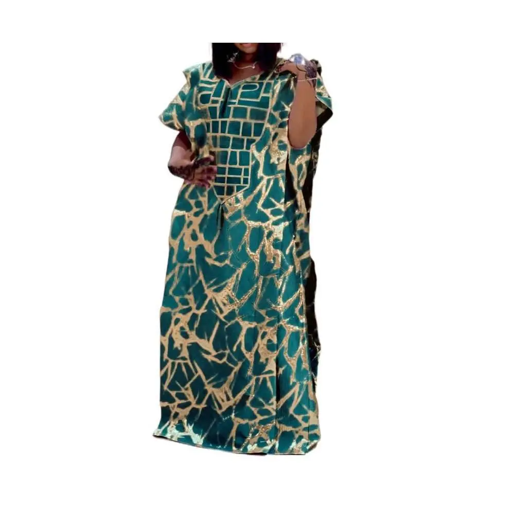 Women's 2026 Satin Shimmer Modest Muslim Outfits - Polyester Loose Batwing Sleeve Full Length Top, African Dubai Abaya, Moroccan Caftan Boubou Djellaba Thobe, Daily Summer Evening Gown with Headscarf
