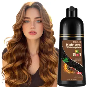 Blonde Brown Hair Dye Shampoo 3-in-1 Vegan Color for Gray Hair , Instant Hair Coloring Shampoo for Men and Women, Coverage Colors in 10-15 Mins, Easy to Use & All Hair Types & Root Touch Up, 500ml