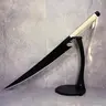 Zangetsu Anime Prop Toy Katana Sword - 98cm/39.37in Safe Unsharpened Black Blade, Medieval Samurai Collectible, White Wrapped Grip, Comic Con Cosplay Accessory, Japanese Sword Gift for Above 12+ Anime Fans, Display Item