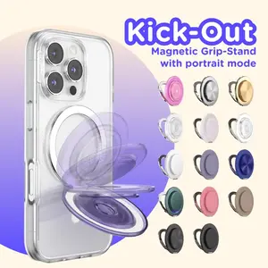 PopGrip Kick-Out Grip and Stand for MagSafe - Magnetic Phone Grip and Stand Compatible with MagSafe Wireless Charging for Smartphone - Sleek Design & Style Swap Feature - Cellphone, Mount