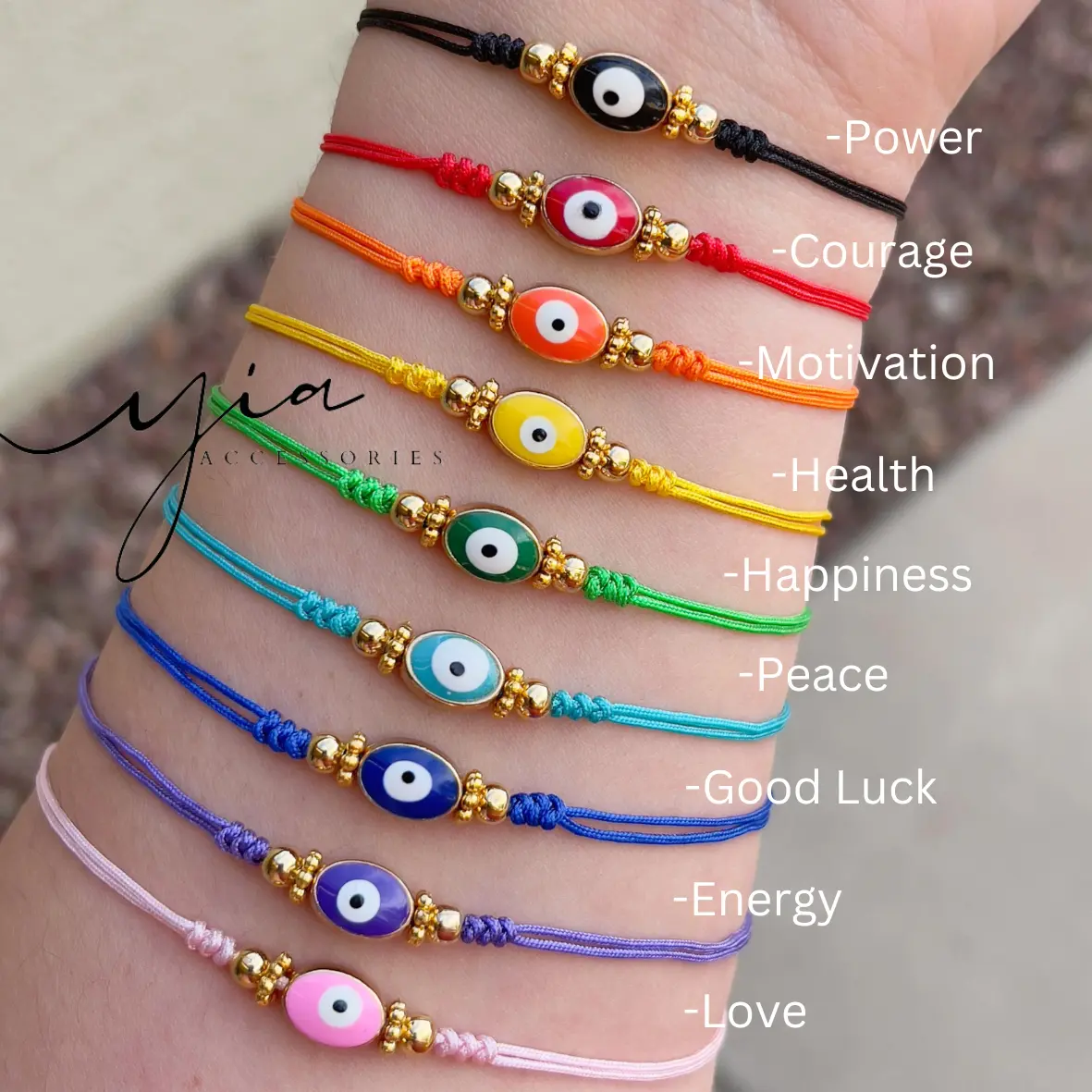 Enameled Evil Eye Bracelet - Handmade Costume Jewelry with Adjustable Beaded Design, Evil Eye Themed Accessory for Daily Wear, Special Occasions, Handmade Craft Jewelry, Evil Eye Aesthetic